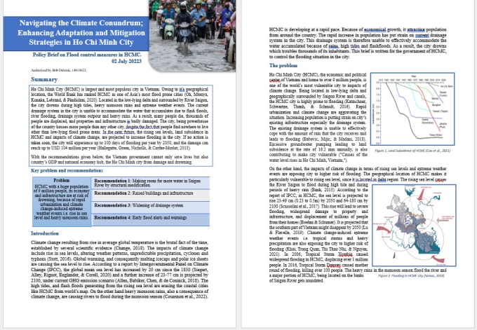 Gig Preview - Write technical reports on issues regarding climate change