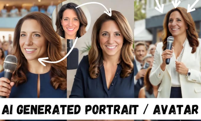 Bestseller - create ai generated avatar portrait in midjourney and photoshop