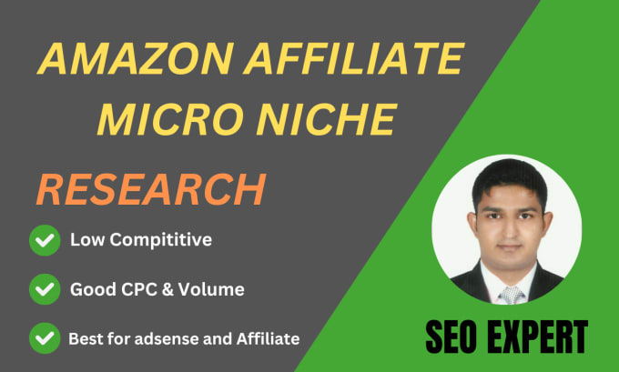 Gig Preview - Research profitable amazon affiliate micro niche and keyword