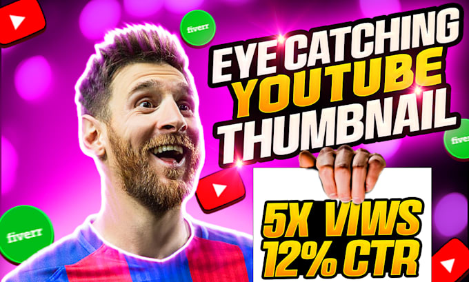 Gig Preview - Design viral clickbait youtube thumbnail within 1 hour