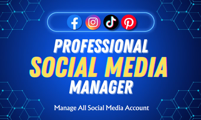 Gig Preview - Be your professional monthly social media manager and manage your social media