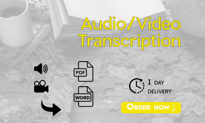 Gig Preview - Do transcription audio or video