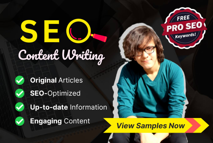 Gig Preview - Write SEO content articles, blog posts, and website copy