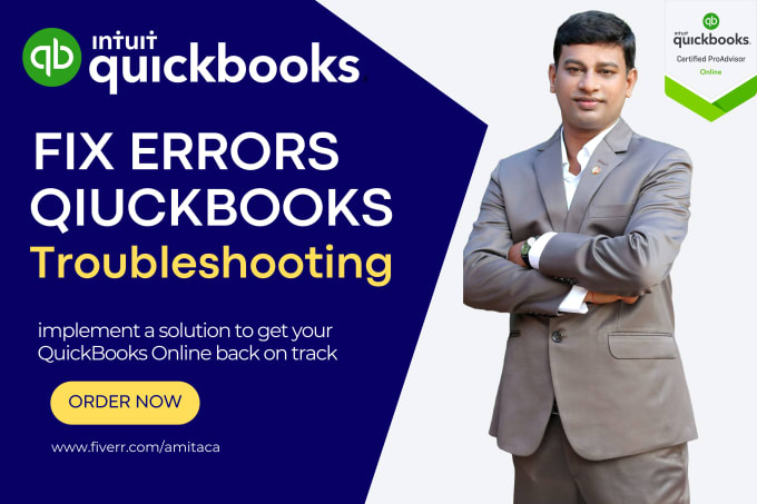 Gig Preview - Troubleshoot and fix any errors in quickbooks