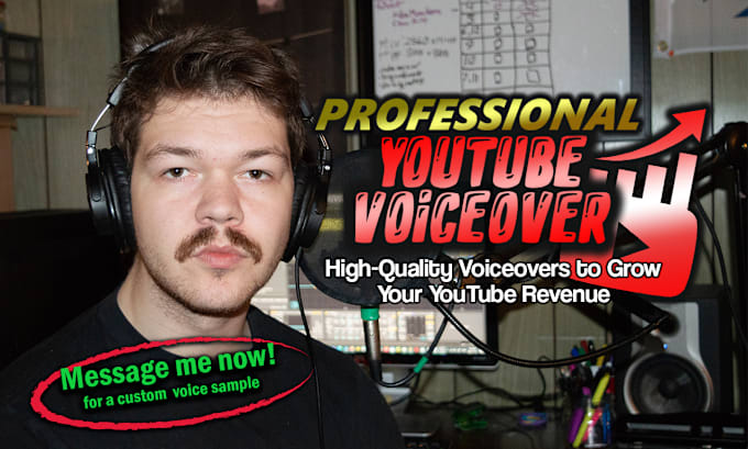 Gig Preview - Record a professional male youtube voiceover in 24 hours