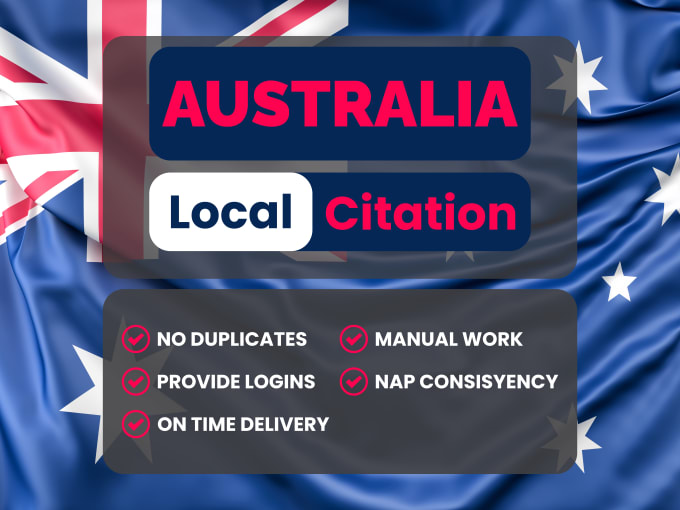 Gig Preview - Do australia local citation manually