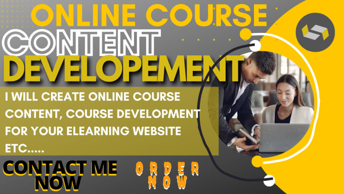 Gig Preview - Develop online elearning course content lesson plan  curriculum course creator