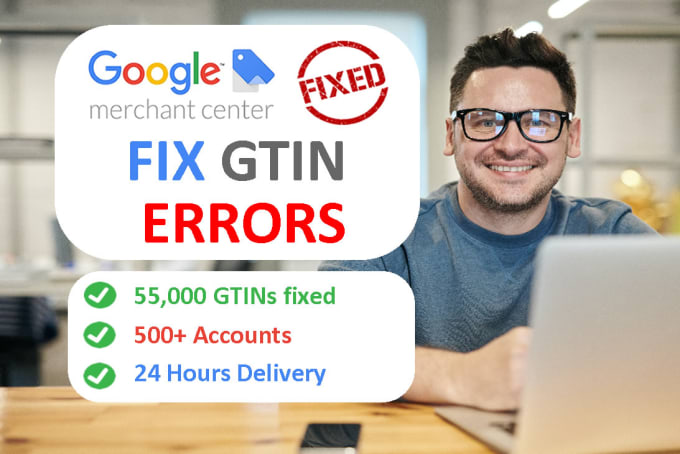 Gig Preview - Fix gtin errors in your google merchant account gmc