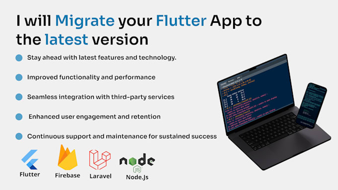 Gig Preview - Update your flutter app to the latest flutter sdk or  latest version