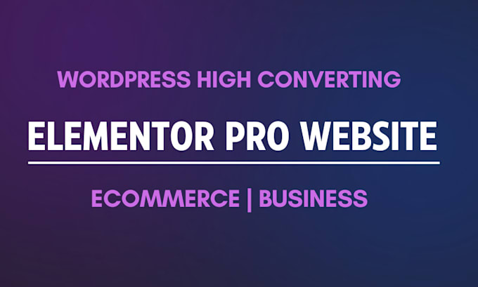 Gig Preview - Design wordpress elementor pro website