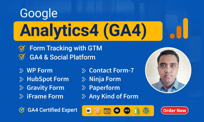 Gig Preview - Setup or fix ga4,google analytics hubspot,ninja,calendly,gravity form tracking