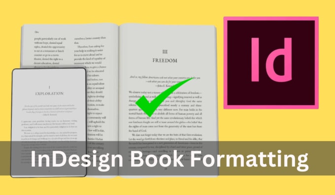 Gig Preview - Indesign book formatting, typesetting, and epub for KDP, lulu, paperback