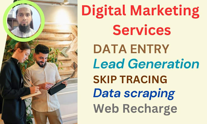 Gig Preview - Do data entry, lead gen, web research, skip tracing and email marketing