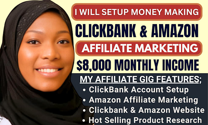 Gig Preview - Setup clickbank affiliate marketing for clickbank affiliate link promotion