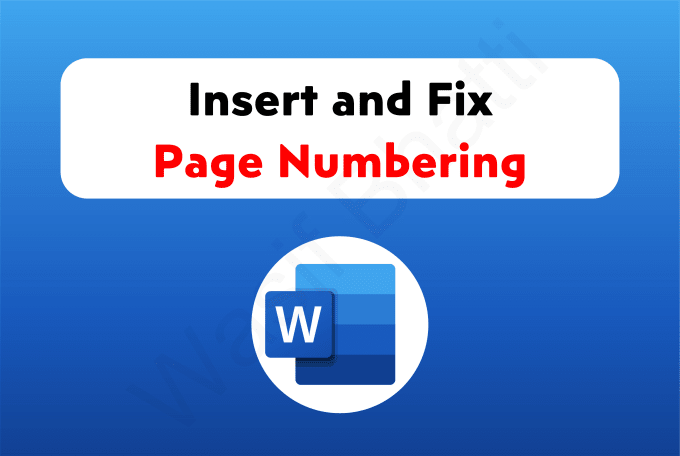 Gig Preview - Insert and fix page numbering in microsoft ms word document