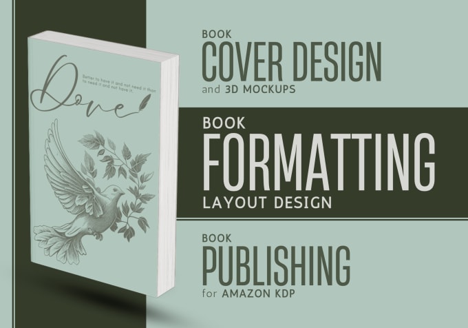 Gig Preview - Book formatting for amazon kdp book formatting and publishing book cover design