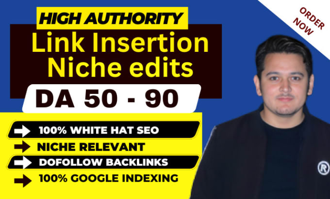 Gig Preview - Link insertion niche edit on high da real sites