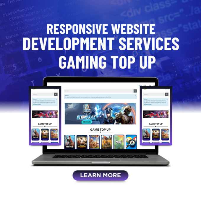 Gig Preview - Make gaming top up, visa and gift card selling website