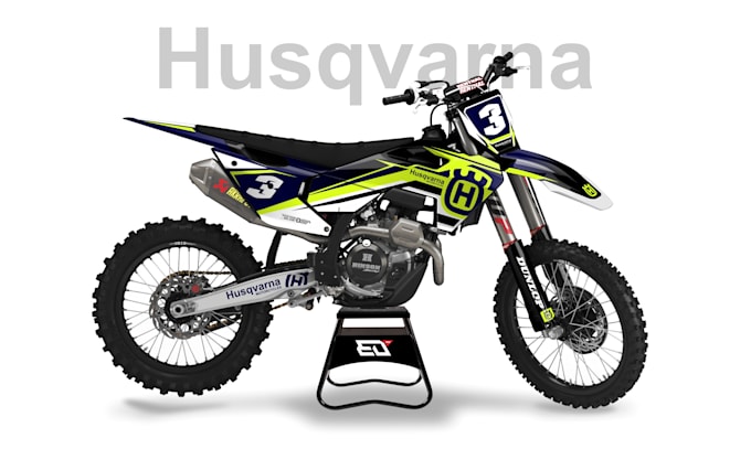 Gig Preview - Make realistic 3d model mockup render of motocross dirt bike decal wrap