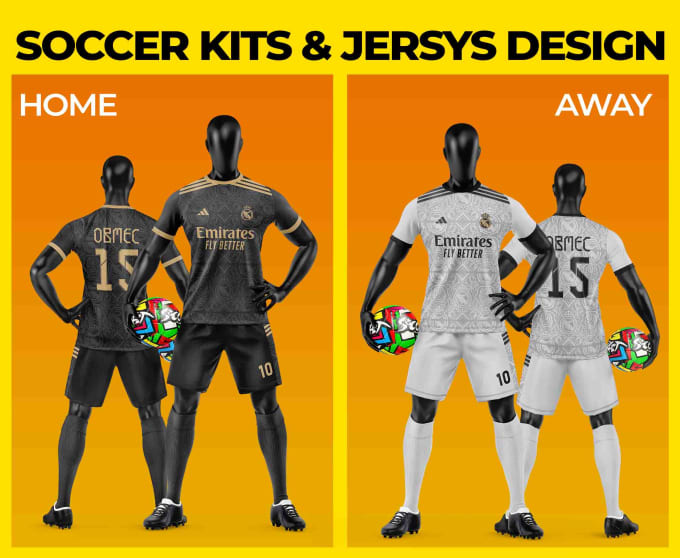 Gig Preview - Make soccer football jersey uniform design for you