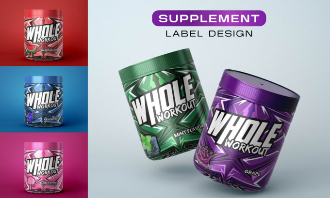 Gig Preview - Do supplement label design