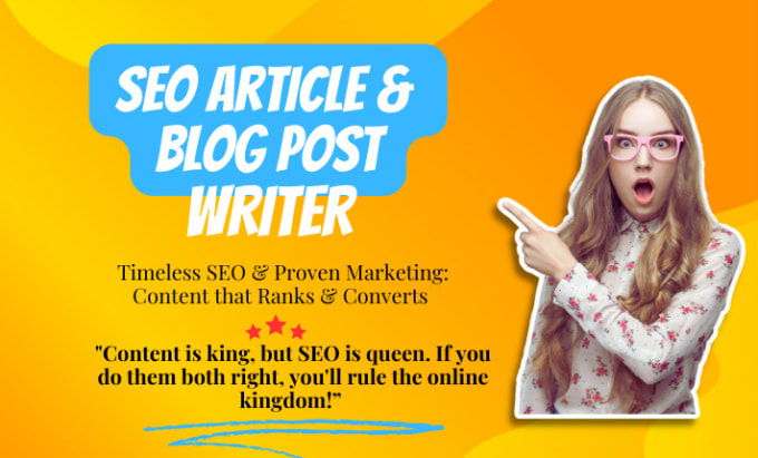 Gig Preview - Be your SEO articles and blog post writer