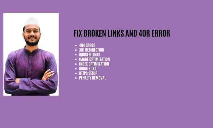 Gig Preview - Fix broken links in your site and fix the 404 error