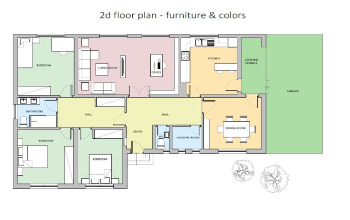 Gig Preview - Redraw 2d floor plan with furniture