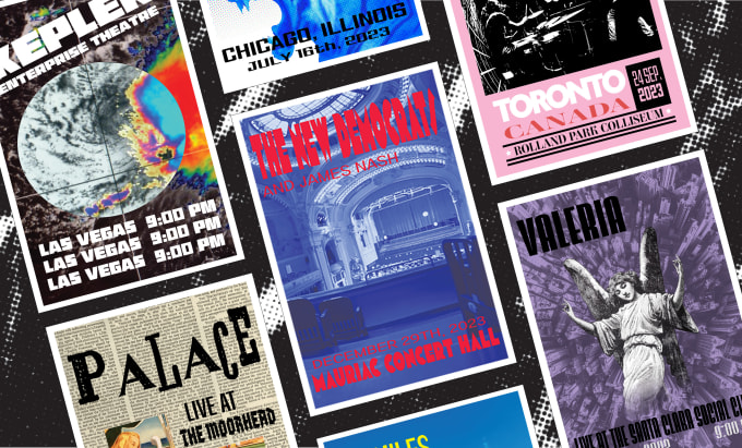 Gig Preview - Design a visually striking concert, event or band poster