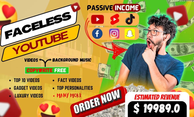 Gig Preview - Help you in creating cash cow faceless video, cash cow youtube, cashcow channel