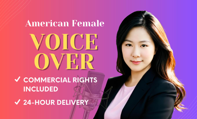 Gig Preview - Record an engaging female american voiceover in 24h