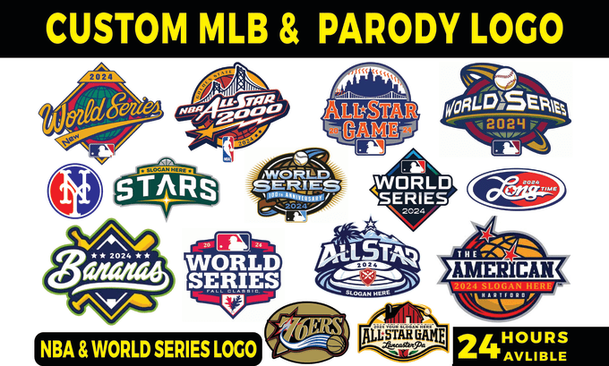 Bestseller - design custom mlb, nba, world series, all star, and parody logo for your brand