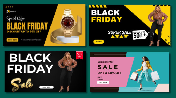 Gig Preview - Design website banner slider or header black friday ads banner product designs