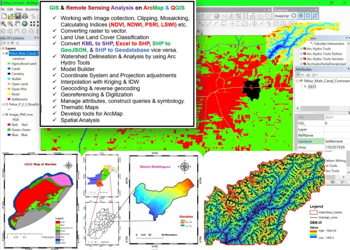 Gig Preview - Do gis and remote sensing analysis with qgis arcmap