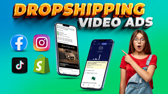 Gig Preview - Create viral tiktok droppshipping product ads