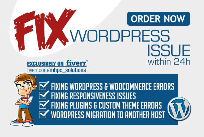 Bestseller - fix wordpress website issue