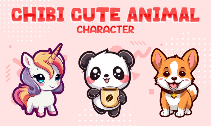 Gig Preview - Create chibi kawaii character illustration