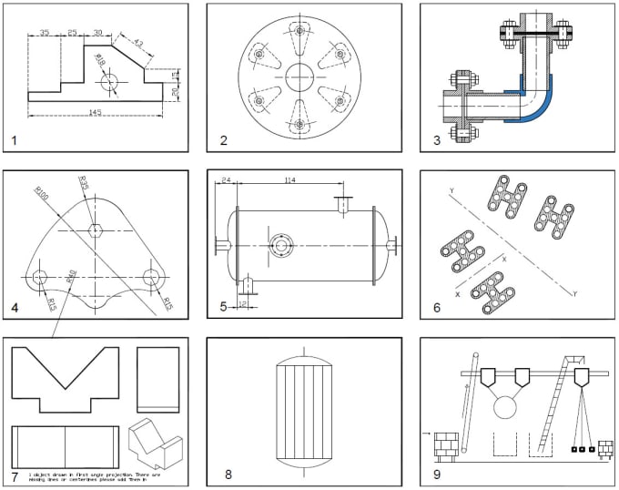 Gig Preview - Draw orthographic projections, isometric views and 2d autocad drawings