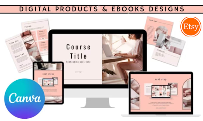 Bestseller - design canva ebooks, etsy digital products mockups, setup etsy shop seo listings