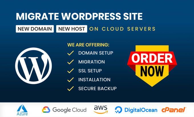 Gig Preview - Migrate or deploy your wordpress website to new host or cloud