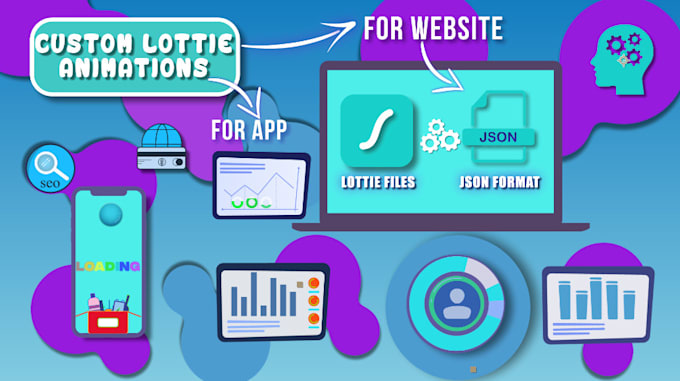 Gig Preview - Create lottie animation in json GIF webm formats