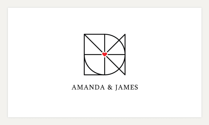 Gig Preview - Create specially designed minimalist name logo for couples