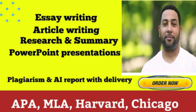 Gig Preview - Do expert essays, research projects and summary