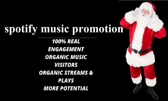 Gig Preview - Do organic spotify music promotion to german, USA, france audience xmas