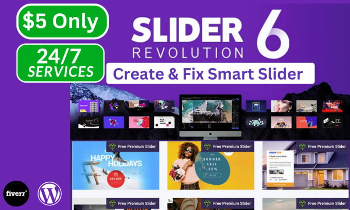 Gig Preview - Create and fix smart slider website slider layer slider slider revolution in 24h