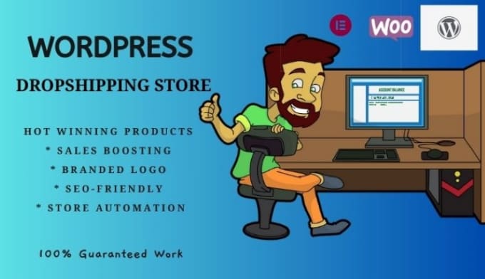 Gig Preview - Build high converting wordpress woocommerce dropshipping website online store