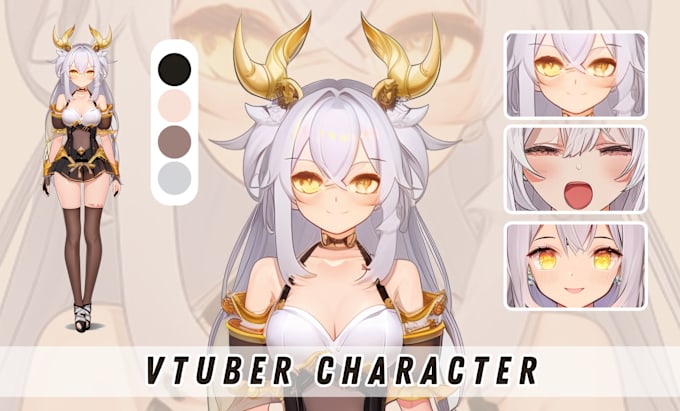 Gig Preview - Draw anime live2d model for vtuber character with high quality ready to rig