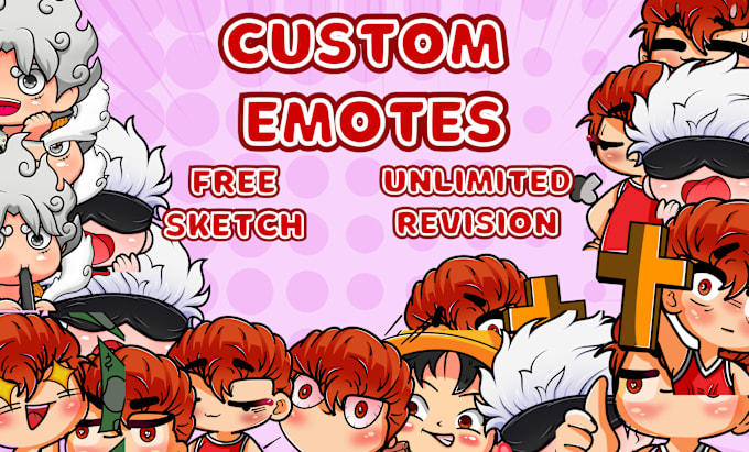 Gig Preview - Draw custom emotes and animated for twitch streamer, vtuber, discord, youtube