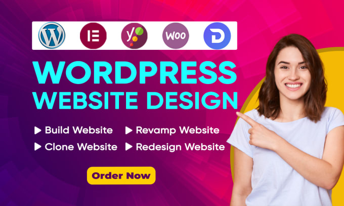 Gig Preview - Design, redesign, rebuild, update, fix, copy clone, or revamp wordpress website