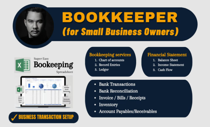 Gig Preview - Be your excel bookkeeper for your small business